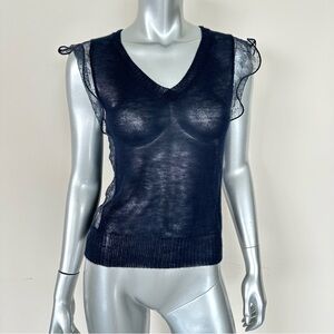 Nina Ricci women cashmere top with laces size M Authentic